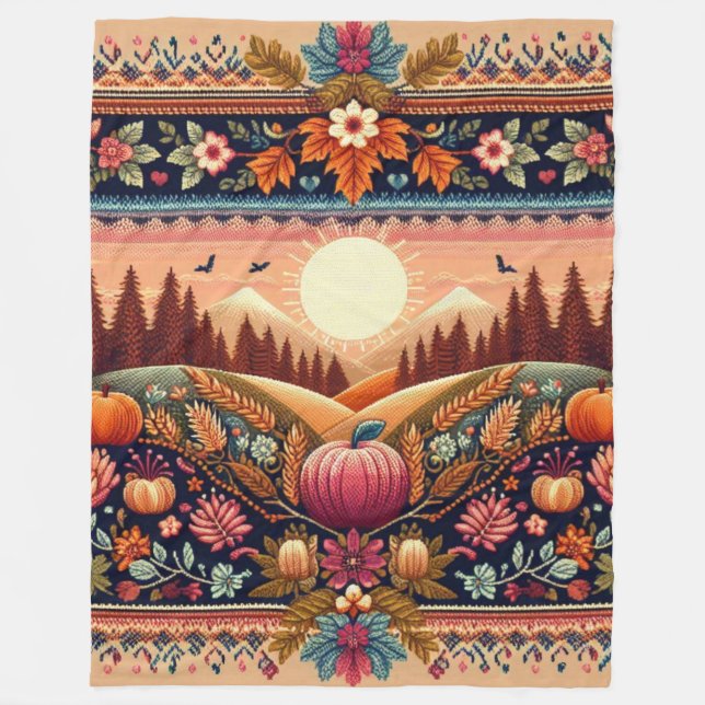 Klassische Messe Herbst/Herbst Fleecedecke (Vorderseite)