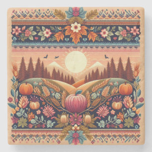 Klassische Messe Herbst/Herbst Steinuntersetzer