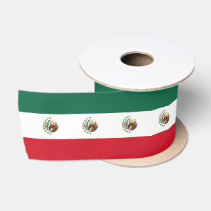 Klassische mexikanische Flagge Satinband