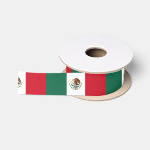 Klassische mexikanische Flagge Satinband