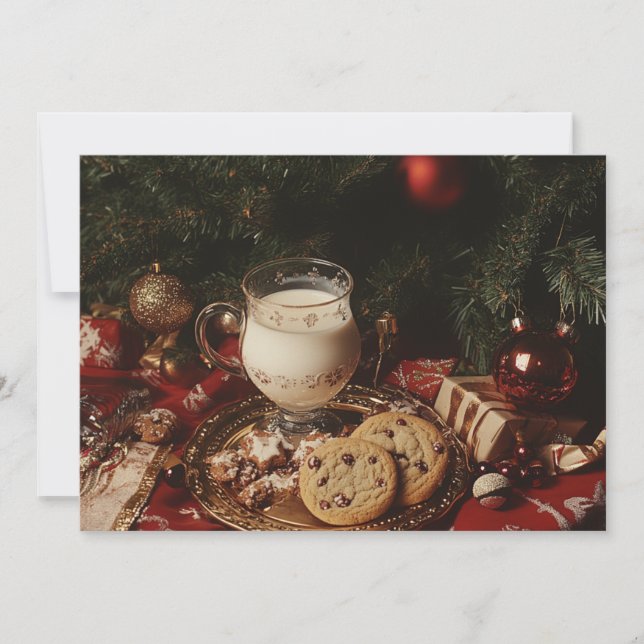 Klassische Milch und Cookies Einladung (Vorderseite)