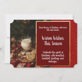 Klassische Milch und Cookies Pauschalreise-Karte Feiertagskarte