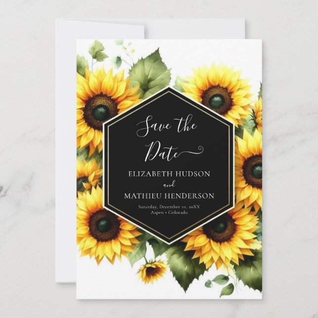Klassische Mindestblütenhochzeit Save The Date (Vorderseite)