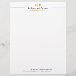 Klassische Minimal-Berufliche Finanzdienstleistung Briefbogen