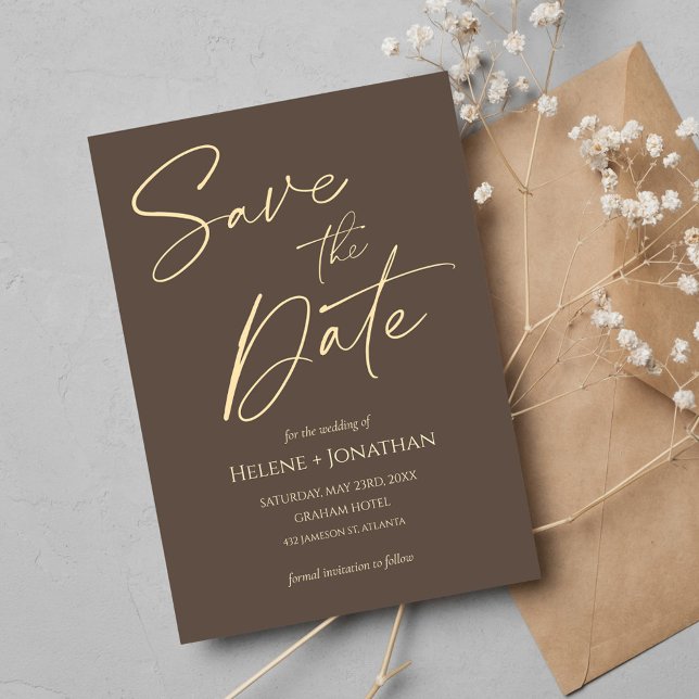 Klassische Minimal-Hochzeit Save the Date Einladung (Classic Minimal Elegant Wedding Save The Date Invitation)