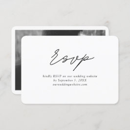 Klassische Minimal-Hochzeitskarte RSVP Begleitkarte