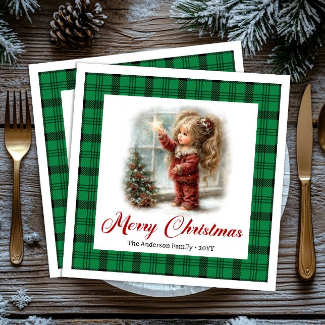 Klassische Minimale Tischdeko Winterliche Szene Se Serviette (Classic Minimal Table Setting Winter Scene Napkins)