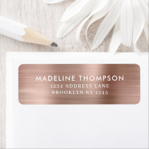 Klassische Minimalistisch gebürstete Rose aus Meta