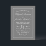 Klassische Minimalistisch-graue Hochzeit Einladung<br><div class="desc">Klassische Minimalistische Hochzeitseinladung</div>