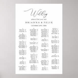 Klassische Minimalistische Alphabetisierungskarte Poster