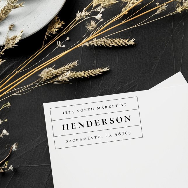 Klassische Minimalistische Fett-Rücksendeadresse Permastempel (Von Creator hochgeladen)