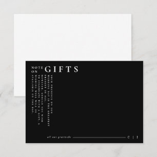 Klassische Minimalistische Geschenke der Moderne S Mitteilungskarte