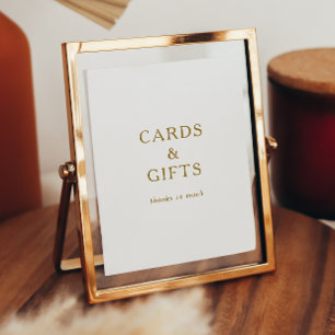 Klassische Minimalistische Gold Cards und Geschenk Poster