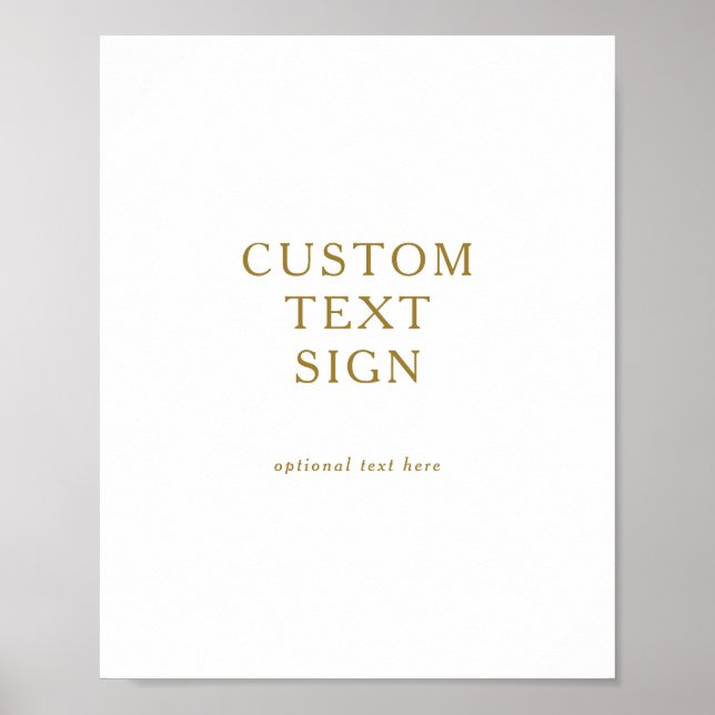 Klassische Minimalistische Gold Cards und Geschenk Poster (Vorne)