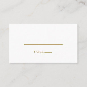 Klassische Minimalistische Gold Flat Wedding Platz Platzkarte