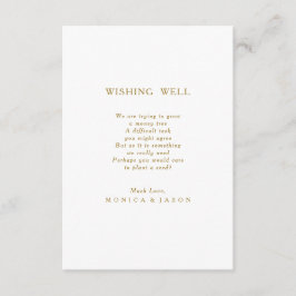 Klassische Minimalistische Gold Hochzeitskarte Begleitkarte