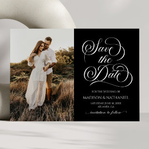Klassische Minimalistische Hochzeit mit elegantem  Save The Date