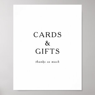 Klassische Minimalistische Karten und Geschenke-Ze Poster