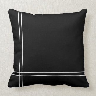 Klassische Minimalistische, Schwarz-weiße Streifen Kissen