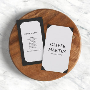 Klassische Minimalistische vertikale soziale Medie Visitenkarte