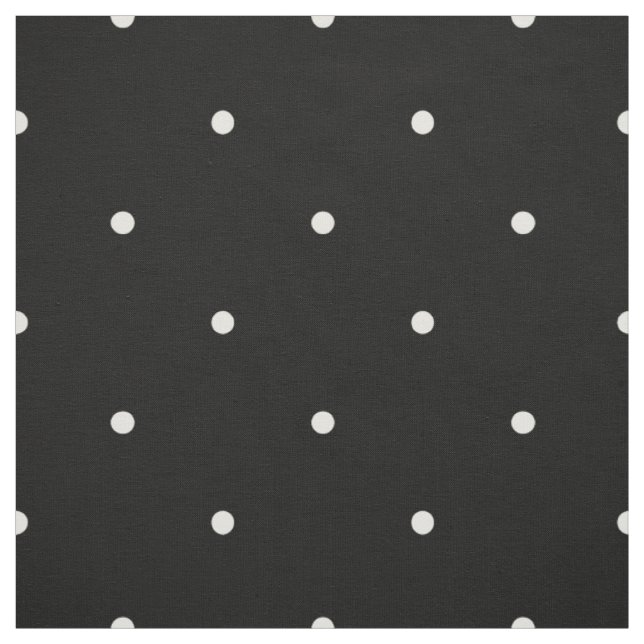 Klassische Minivanille u. schwarzes Tupfen-Muster Stoff (Muster)