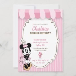 Klassische Minnie-Eisdieleinladung 