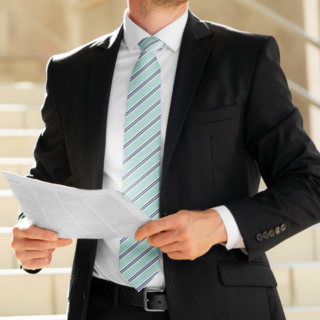 Klassische Minze, Grüne Streifen und Marinestreife Krawatte (Von Creator hochgeladen)