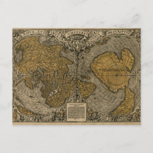 Klassische mittelalterliche antike Weltkarte von O Postkarte
