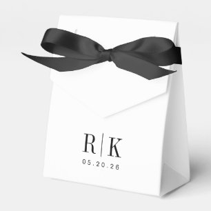Klassische moderne Anfangsbuchstaben Hochzeit Geschenkschachtel