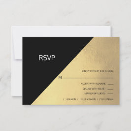 Klassische moderne Black Imitats Gold Foil UAWG Me RSVP Karte
