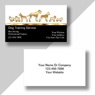 Klassische moderne Dog Trainer Business Cards Visitenkarte