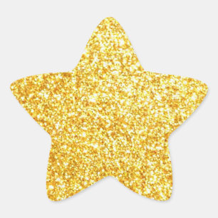 Klassische moderne, elegante Blank-Gold-Glitzer-Vo Stern-Aufkleber