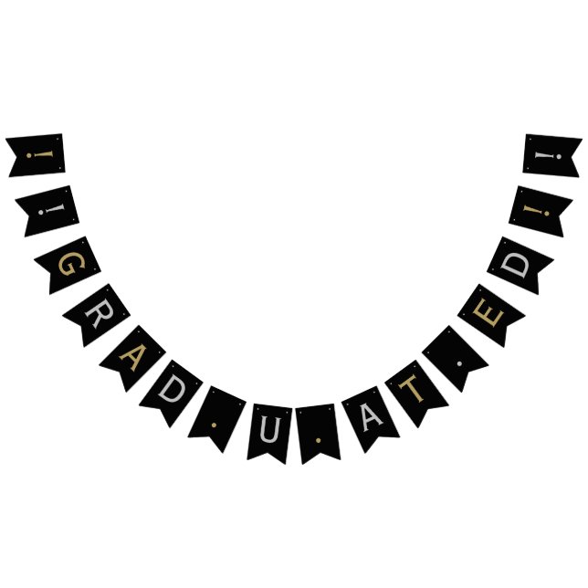 Klassische Moderne Graduierung, Silver & Gold auf  Wimpelkette (Alle)