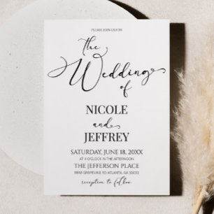 Klassische Moderne Minimal Minimalistische Einfach Einladung