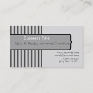Klassische moderne PinStripe Minimalistisch Visitenkarte