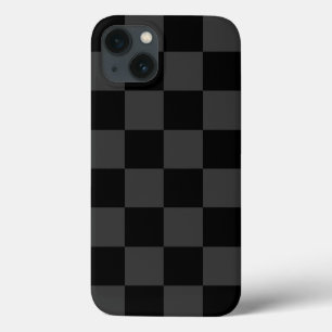 Klassische, moderne Schwarz-Smoky-Schwarz-Schachbr Case-Mate iPhone Hülle