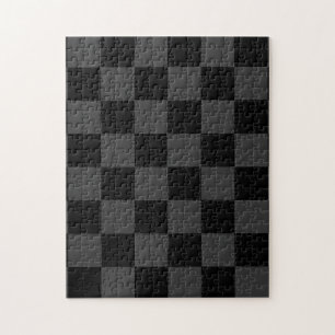 Klassische, moderne Schwarz-Smoky-Schwarz-Schachbr Puzzle