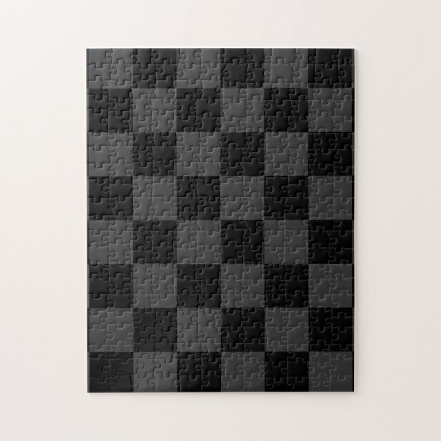 Klassische, moderne Schwarz-Smoky-Schwarz-Schachbr Puzzle (Vertikal)