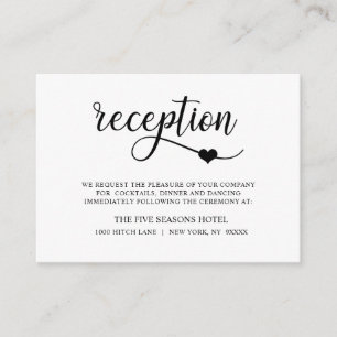 Klassische moderne Schwarz-weiße Herzenssehen Begleitkarte