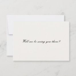 Klassische moderne Skripthochzeit RSVP Karte