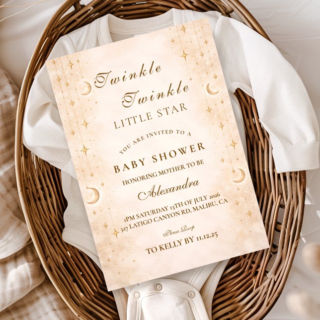 Klassische Mondlicht-Baby-Party Einladung (Von Creator hochgeladen)