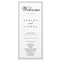 Klassische Monogram Black & White Simple Wedding