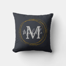 Klassische Monogram Dunkle Gray Gold Rings