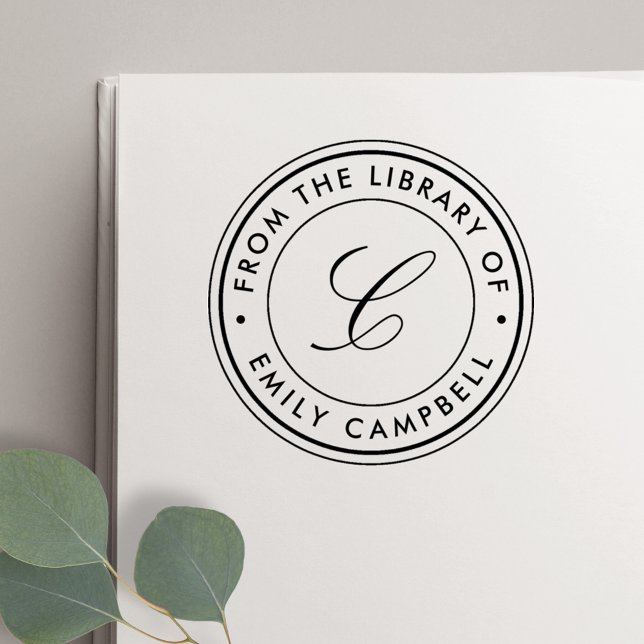 Klassische Monogramm aus der Bibliothek des Buchze Permastempel (Von Creator hochgeladen)