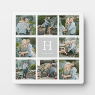 Klassische Monogramm-Collage Fotoplatte