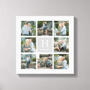 Klassische Monogramm-Collage Leinwanddruck