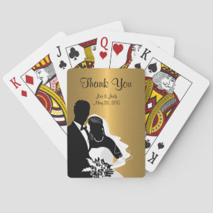 Klassische Monogramm-Gastgeschenke Hochzeiten Spielkarten