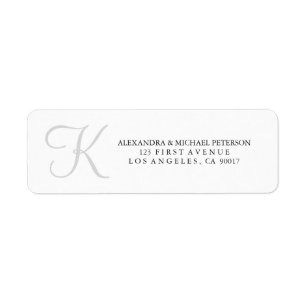 Klassische Monogramm in Grau