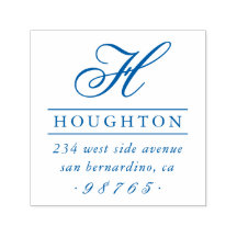 Klassische Monogramm-Typografie-Rücksendeadresse