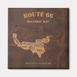 Klassische Mother Road Heritage Karte Andenken Magnet